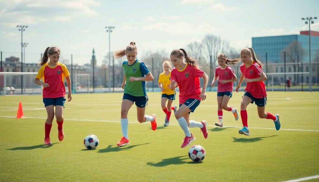 Как работают секции женского футбола в СПб - иллюстрация